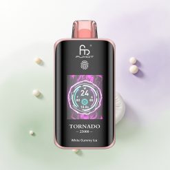 Fumot Tornado 25000 Goma Blanca Hielo Pantalla HD Batería Recargable