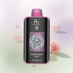 Fumot Tornado 25000 Melocotón Jugoso Hielo con Pantalla HD y Batería Recargable