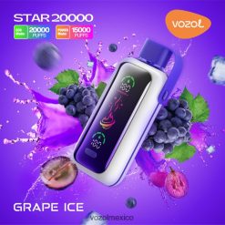 VOZOL Vape Flavors - VOZOL STAR 20000 6F22L89 hielo de uva