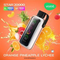 VOZOL Vape Recargable - VOZOL STAR 20000 6F22L815 lichi de piña naranja